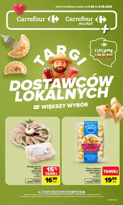 Carrefour - gazetka promocyjna Gazetka Targi dostawców lokalnych od poniedziałku 03.08 do soboty 08.08