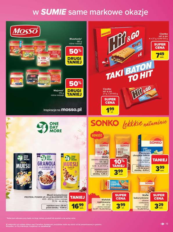 Carrefour - gazetka promocyjna Gazetka Same markowe okazje od poniedziałku 03.08 do piątku 14.08 - strona 19