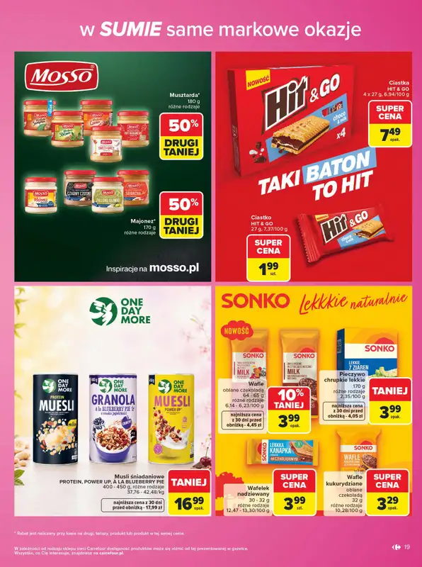 Carrefour - gazetka promocyjna Gazetka Same markowe okazje od poniedziałku 03.08 do piątku 14.08 - strona 19
