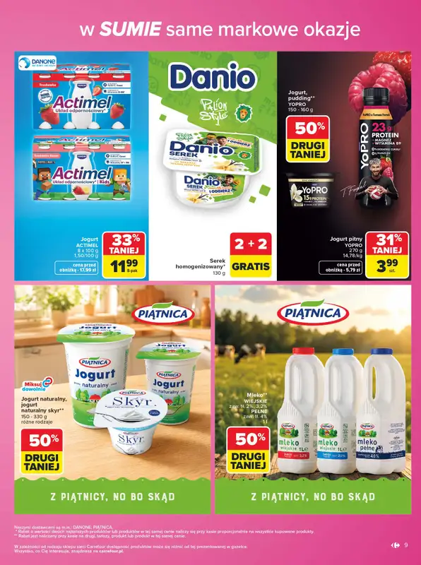 Carrefour - gazetka promocyjna Gazetka Same markowe okazje od poniedziałku 03.08 do piątku 14.08 - strona 9