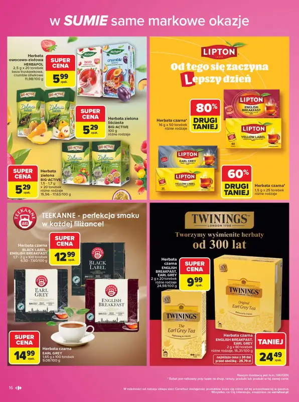 Carrefour - gazetka promocyjna Gazetka Same markowe okazje od poniedziałku 03.08 do piątku 14.08 - strona 16