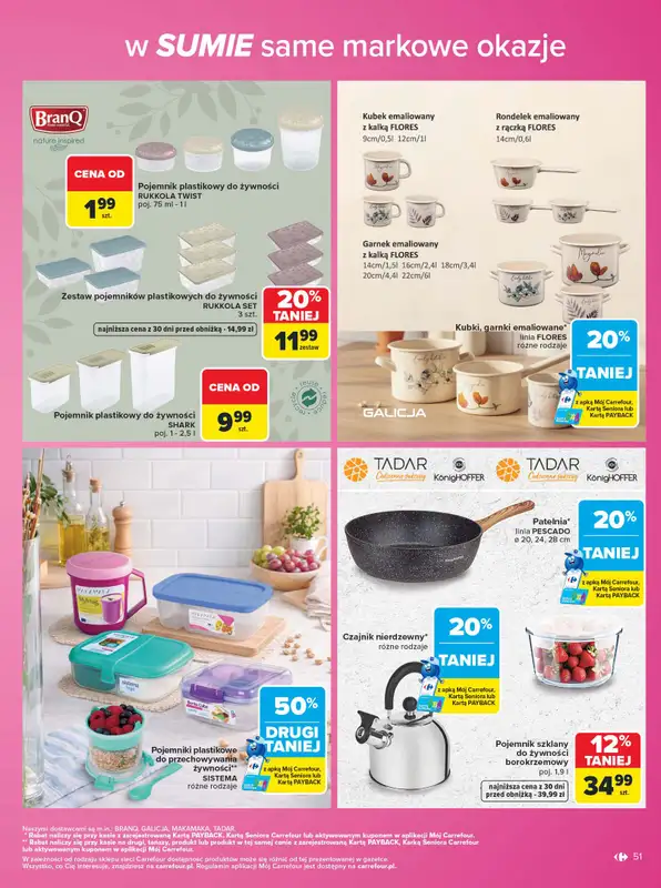 Carrefour - gazetka promocyjna Gazetka Same markowe okazje od poniedziałku 03.08 do piątku 14.08 - strona 51
