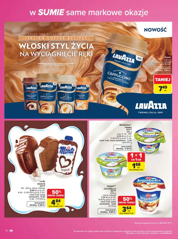 Carrefour - gazetka promocyjna Gazetka Same markowe okazje od poniedziałku 03.08 do piątku 14.08 - strona 12