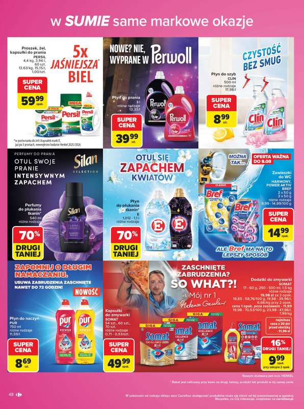 Carrefour - gazetka promocyjna Gazetka Same markowe okazje od poniedziałku 03.08 do piątku 14.08 - strona 48