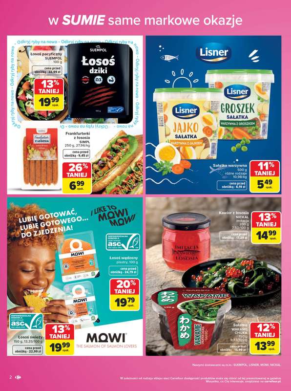 Carrefour - gazetka promocyjna Gazetka Same markowe okazje od poniedziałku 03.08 do piątku 14.08 - strona 2