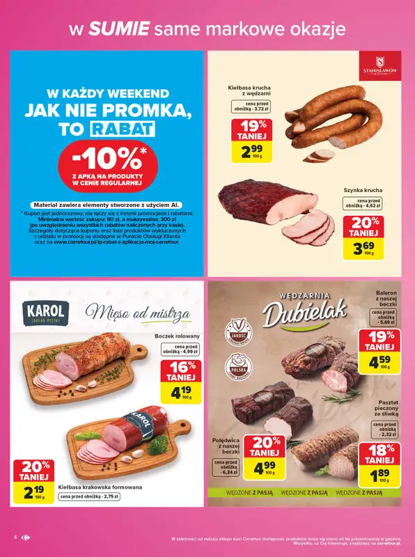 Carrefour - gazetka promocyjna Gazetka Same markowe okazje od poniedziałku 03.08 do piątku 14.08 - strona 4