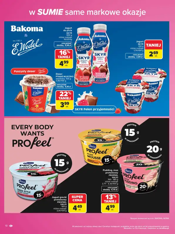 Carrefour - gazetka promocyjna Gazetka Same markowe okazje od poniedziałku 03.08 do piątku 14.08 - strona 10