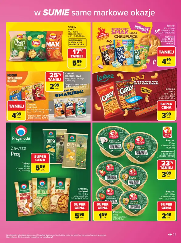 Carrefour - gazetka promocyjna Gazetka Same markowe okazje od poniedziałku 03.08 do piątku 14.08 - strona 29