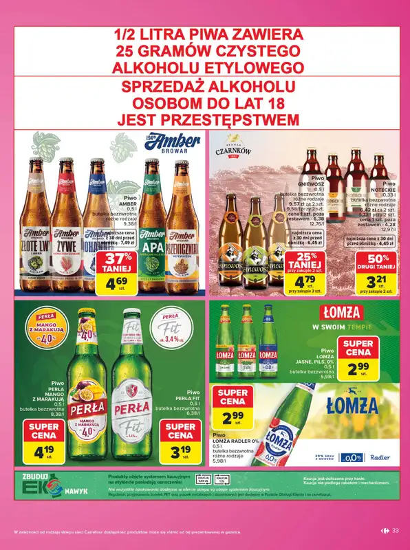Carrefour - gazetka promocyjna Gazetka Same markowe okazje od poniedziałku 03.08 do piątku 14.08 - strona 33