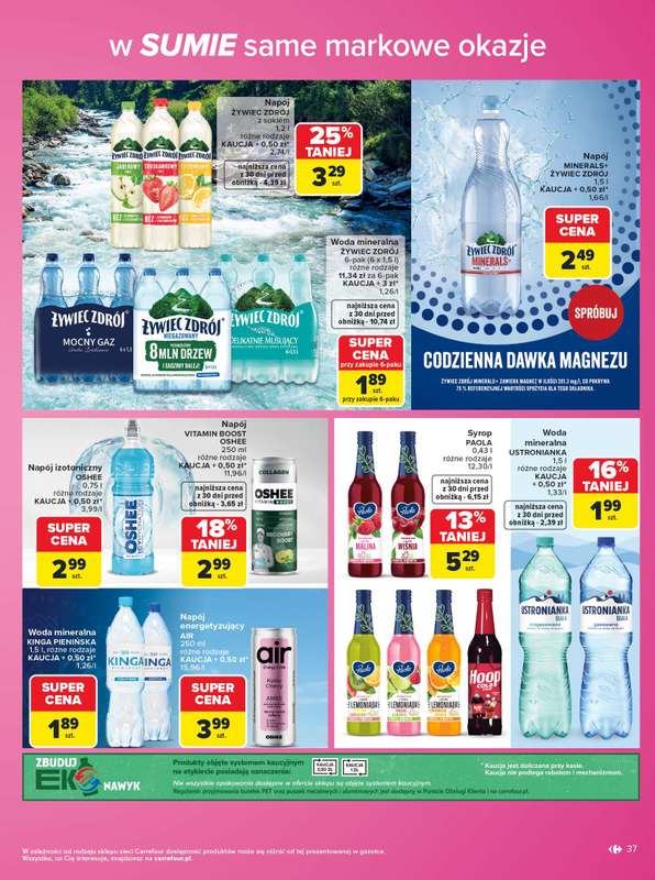 Carrefour - gazetka promocyjna Gazetka Same markowe okazje od poniedziałku 03.08 do piątku 14.08 - strona 37