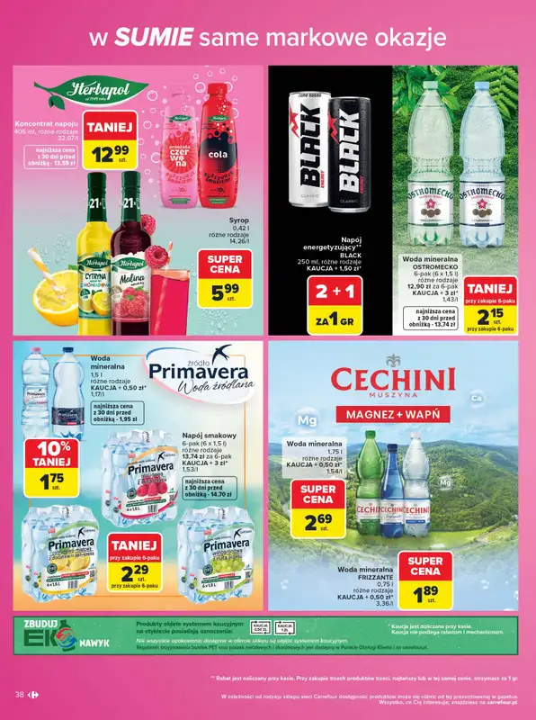 Carrefour - gazetka promocyjna Gazetka Same markowe okazje od poniedziałku 03.08 do piątku 14.08 - strona 38
