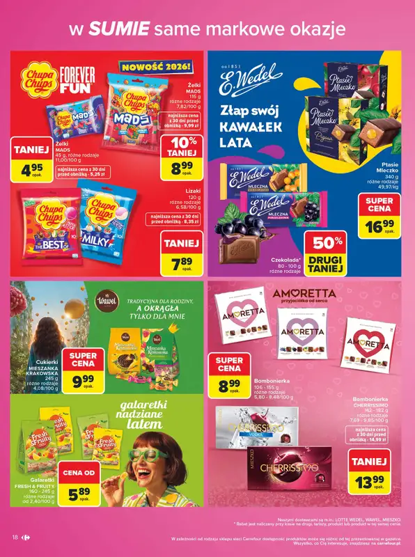 Carrefour - gazetka promocyjna Gazetka Same markowe okazje od poniedziałku 03.08 do piątku 14.08 - strona 18