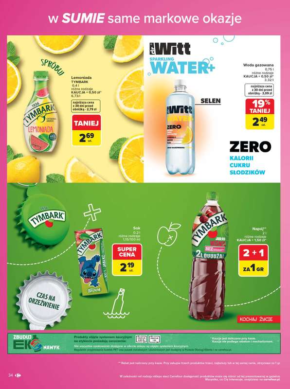 Carrefour - gazetka promocyjna Gazetka Same markowe okazje od poniedziałku 03.08 do piątku 14.08 - strona 34