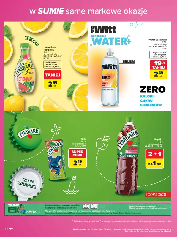 Carrefour - gazetka promocyjna Gazetka Same markowe okazje od poniedziałku 03.08 do piątku 14.08 - strona 34