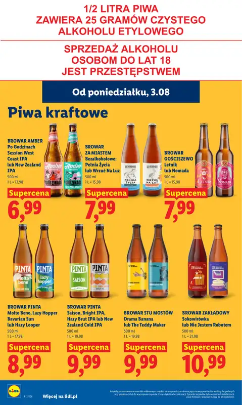 Lidl - gazetka promocyjna Oferta od poniedziałku od poniedziałku 03.08 do środy 05.08 - strona 78