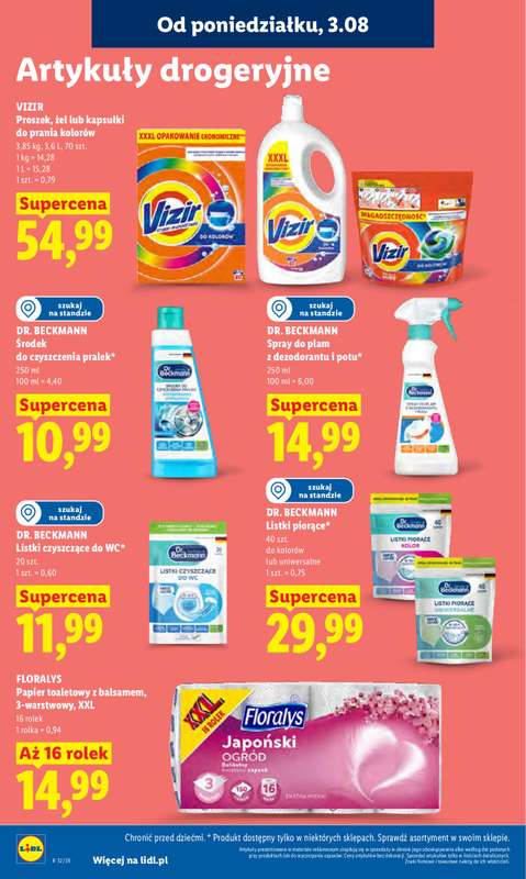 Lidl - gazetka promocyjna Oferta od poniedziałku od poniedziałku 03.08 do środy 05.08 - strona 90