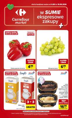 Carrefour Market - gazetka promocyjna Gazetka Ekspresowe zakupy od wtorku 04.08 do poniedziałku 10.08