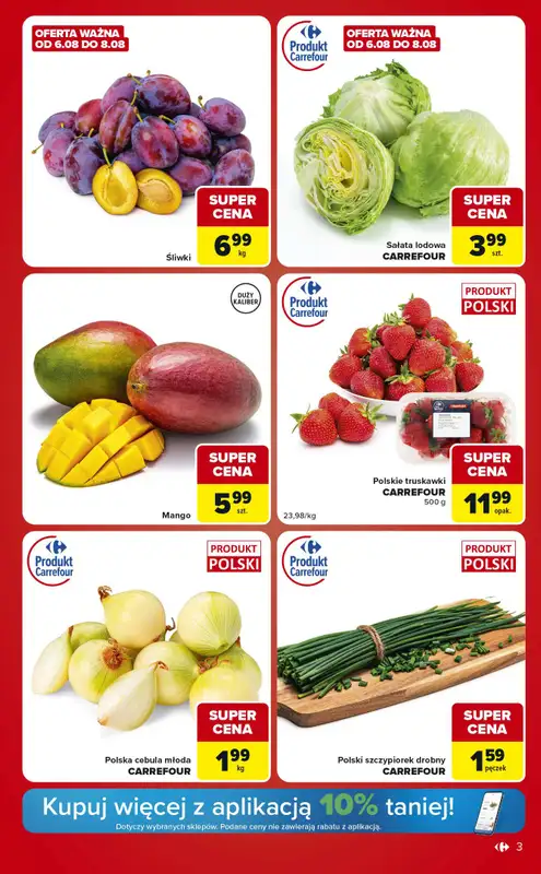 Carrefour Market - gazetka promocyjna Gazetka Ekspresowe zakupy od wtorku 04.08 do poniedziałku 10.08 - strona 3