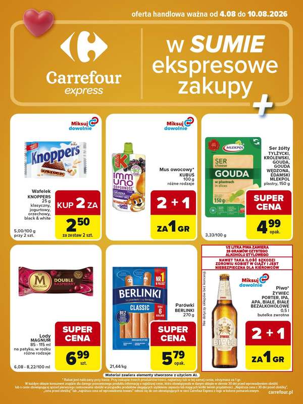 Carrefour Express - gazetka promocyjna Gazetka Express od wtorku 04.08 do poniedziałku 10.08 - strona 2