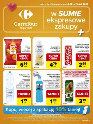 Carrefour Express - gazetka promocyjna Gazetka Express od wtorku 04.08 do poniedziałku 10.08