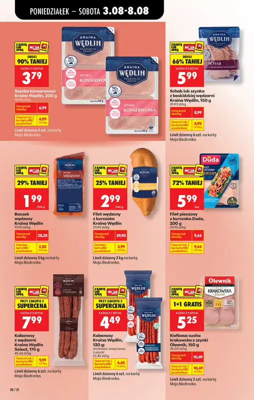 Biedronka - gazetka promocyjna Od poniedziałku od poniedziałku 03.08 do soboty 08.08 - strona 42