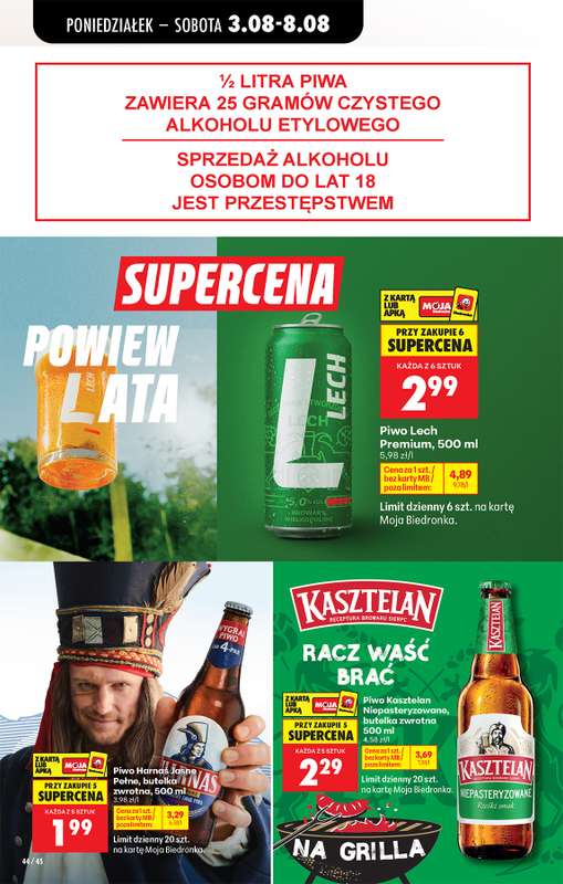Biedronka - gazetka promocyjna Od poniedziałku od poniedziałku 03.08 do soboty 08.08 - strona 62
