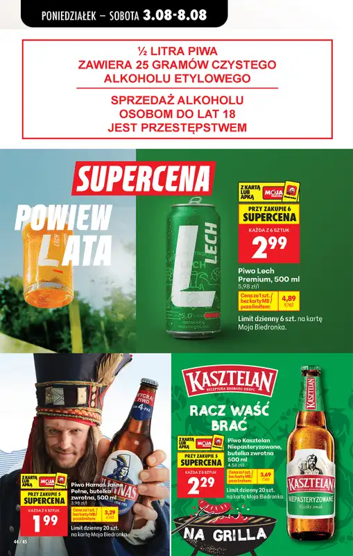Biedronka - gazetka promocyjna Od poniedziałku od poniedziałku 03.08 do soboty 08.08 - strona 62