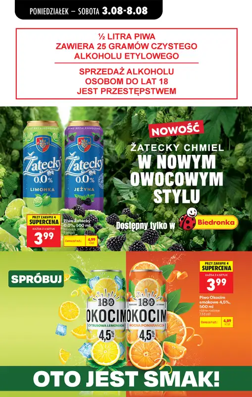 Biedronka - gazetka promocyjna Od poniedziałku od poniedziałku 03.08 do soboty 08.08 - strona 65