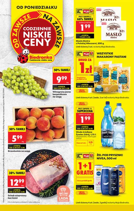 Biedronka - gazetka promocyjna Od poniedziałku, Z ladą tradycyjną od poniedziałku 03.08 do soboty 08.08