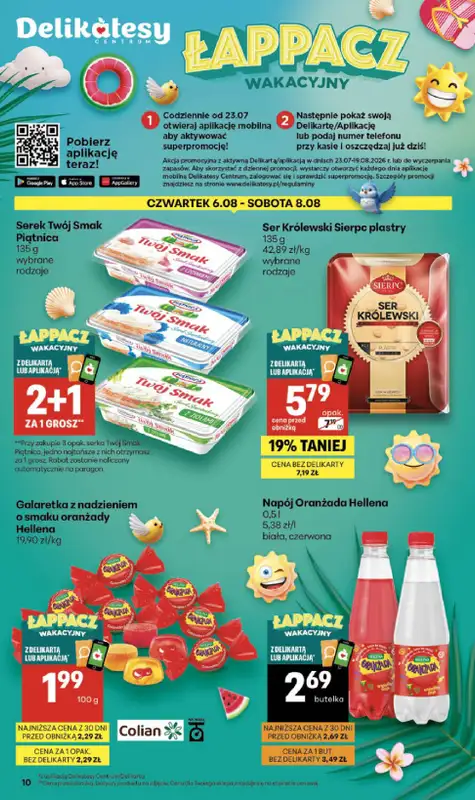 Delikatesy Centrum - gazetka promocyjna Gazetka od czwartku 06.08 do środy 12.08 - strona 10