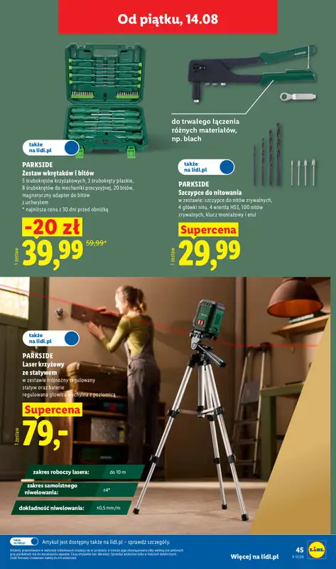 Lidl - gazetka promocyjna Katalog od 10.08 do 14.08 od poniedziałku 10.08 do piątku 14.08 - strona 55