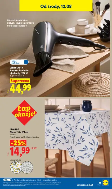 Lidl - gazetka promocyjna Katalog od 10.08 do 14.08 od poniedziałku 10.08 do piątku 14.08 - strona 45