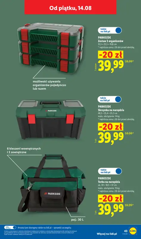 Lidl - gazetka promocyjna Katalog od 10.08 do 14.08 od poniedziałku 10.08 do piątku 14.08 - strona 53