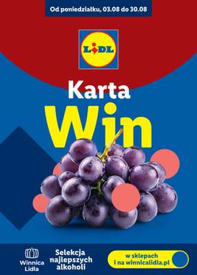 Lidl - gazetka promocyjna Karta Win od poniedziałku 03.08 do niedzieli 30.08