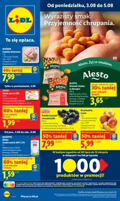 Lidl - gazetka promocyjna Oferta od poniedziałku od poniedziałku 03.08 do środy 05.08