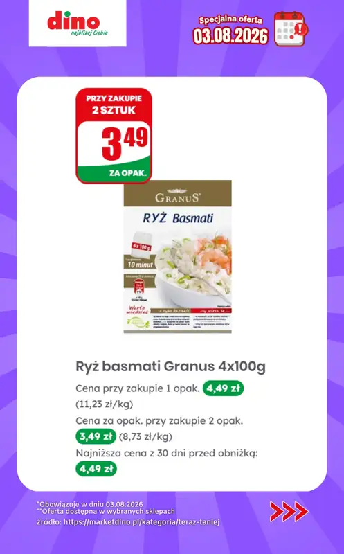 Dino - gazetka promocyjna Specjalna oferta na 03.08.2026 - promocje spoza gazetki od poniedziałku 03.08 do poniedziałku 03.08 - strona 10