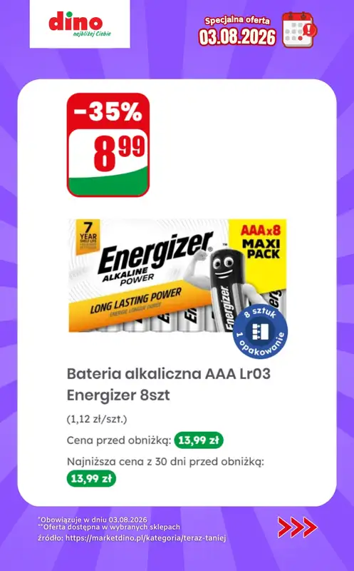 Dino - gazetka promocyjna Specjalna oferta na 03.08.2026 - promocje spoza gazetki od poniedziałku 03.08 do poniedziałku 03.08 - strona 11
