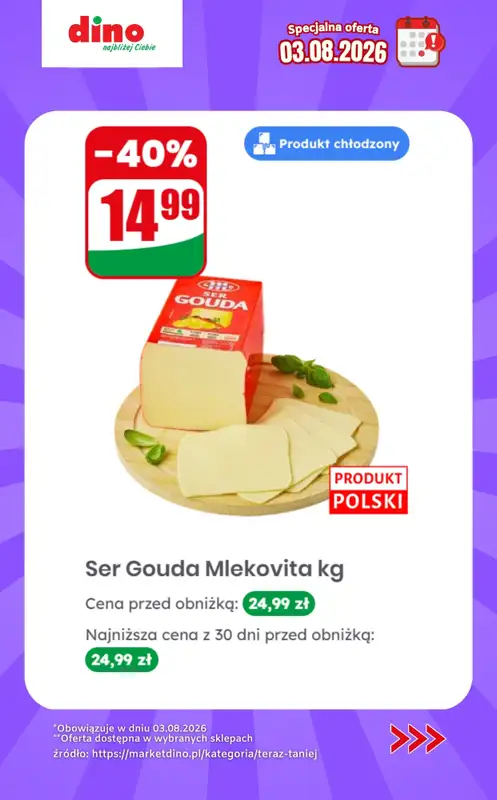 Dino - gazetka promocyjna Specjalna oferta na 03.08.2026 - promocje spoza gazetki od poniedziałku 03.08 do poniedziałku 03.08 - strona 3