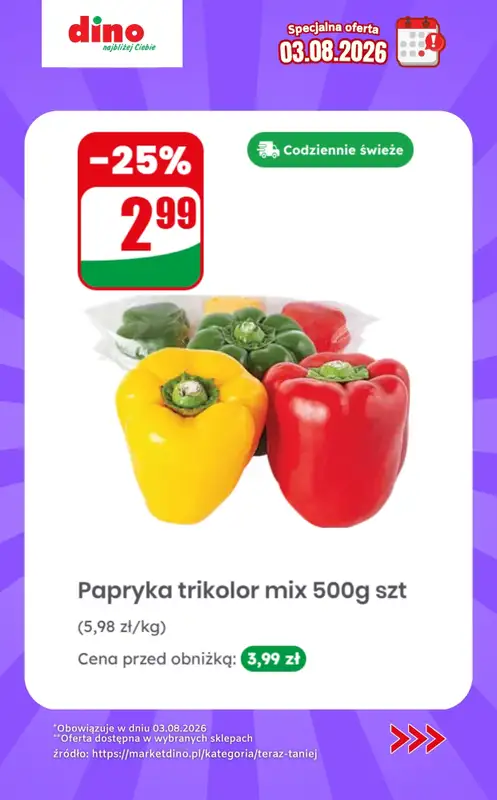 Dino - gazetka promocyjna Specjalna oferta na 03.08.2026 - promocje spoza gazetki od poniedziałku 03.08 do poniedziałku 03.08 - strona 2