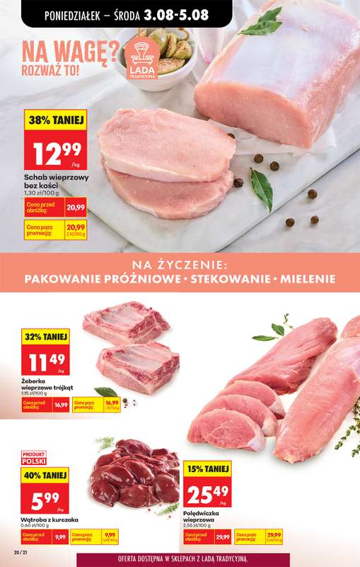 Biedronka - gazetka promocyjna Od poniedziałku, Z ladą tradycyjną od poniedziałku 03.08 do soboty 08.08 - strona 26