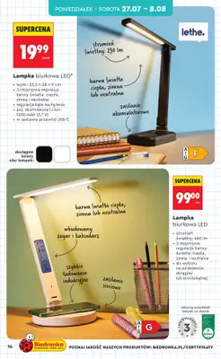 Biedronka - gazetka promocyjna Hity i inspiracje, od 27.07 od poniedziałku 27.07 do środy 12.08 - strona 16