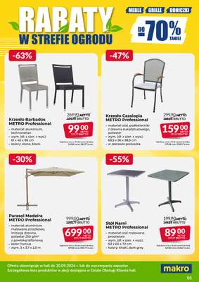Makro - gazetka promocyjna Ulotka wyprzedaż ogrodowa od poniedziałku 03.08 do środy 30.09 - strona 5