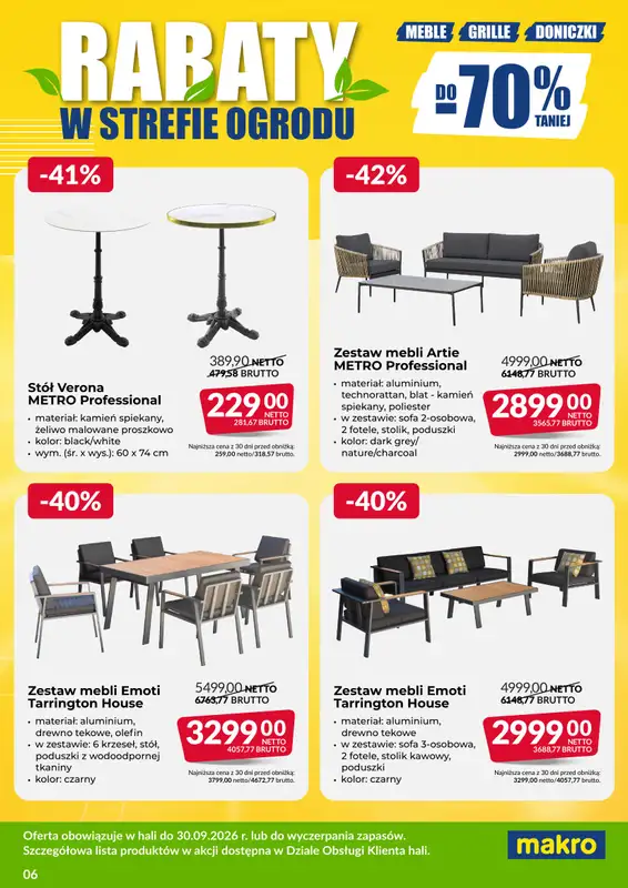 Makro - gazetka promocyjna Ulotka wyprzedaż ogrodowa od poniedziałku 03.08 do środy 30.09 - strona 6