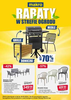 Makro - gazetka promocyjna Ulotka wyprzedaż ogrodowa od poniedziałku 03.08 do środy 30.09