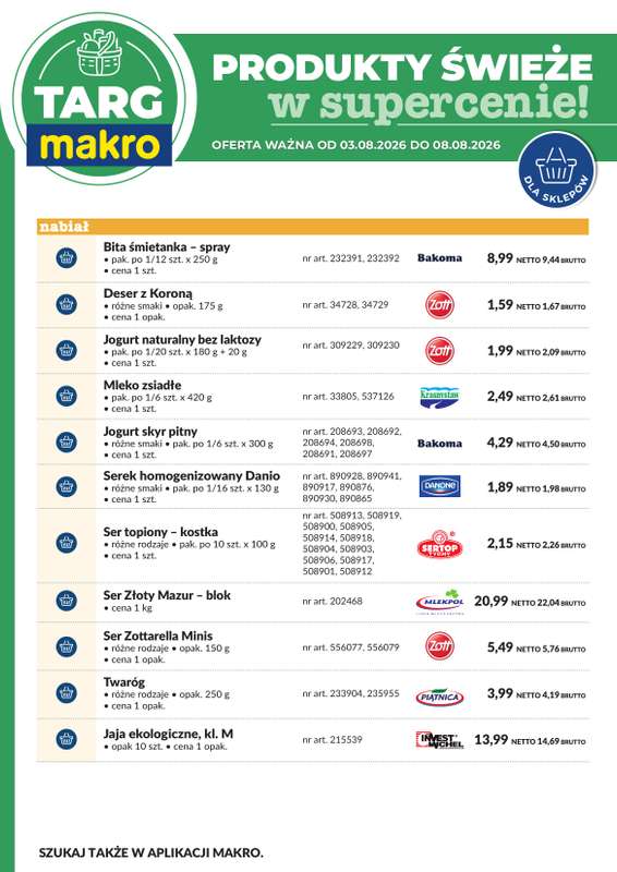 Makro - gazetka promocyjna Targ MAKRO - oferta świeża w super cenach! od poniedziałku 03.08 do soboty 08.08 - strona 7