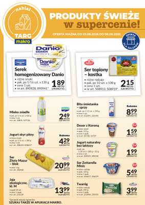 Makro - gazetka promocyjna Targ MAKRO - oferta świeża w super cenach! od poniedziałku 03.08 do soboty 08.08