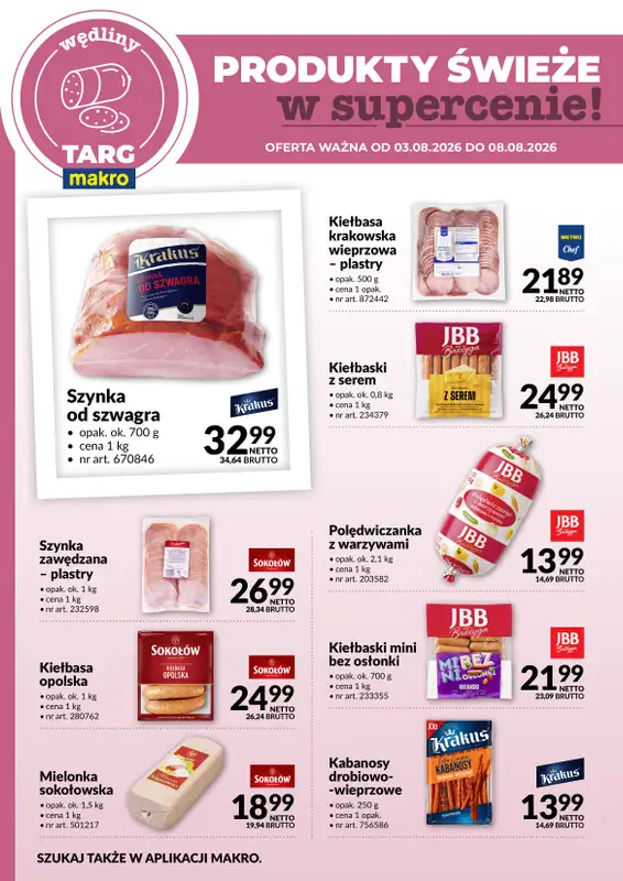 Makro - gazetka promocyjna Targ MAKRO - oferta świeża w super cenach! od poniedziałku 03.08 do soboty 08.08 - strona 3