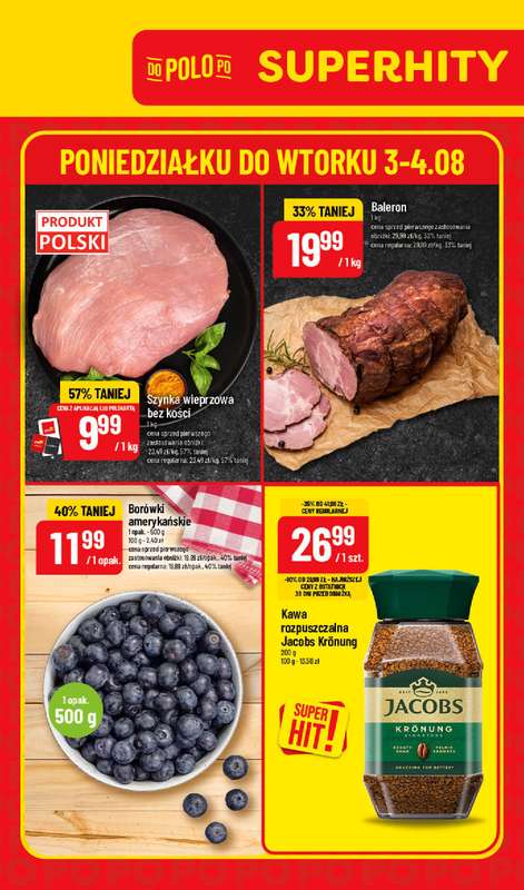 POLOmarket - gazetka promocyjna Super hity od poniedziałku 03.08 do wtorku 04.08