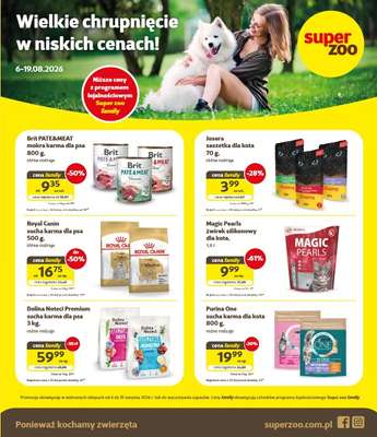 Super Zoo - gazetka promocyjna Gazetka od czwartku 06.08 do środy 19.08