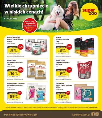 Super Zoo - gazetka promocyjna Gazetka od czwartku 06.08 do środy 19.08